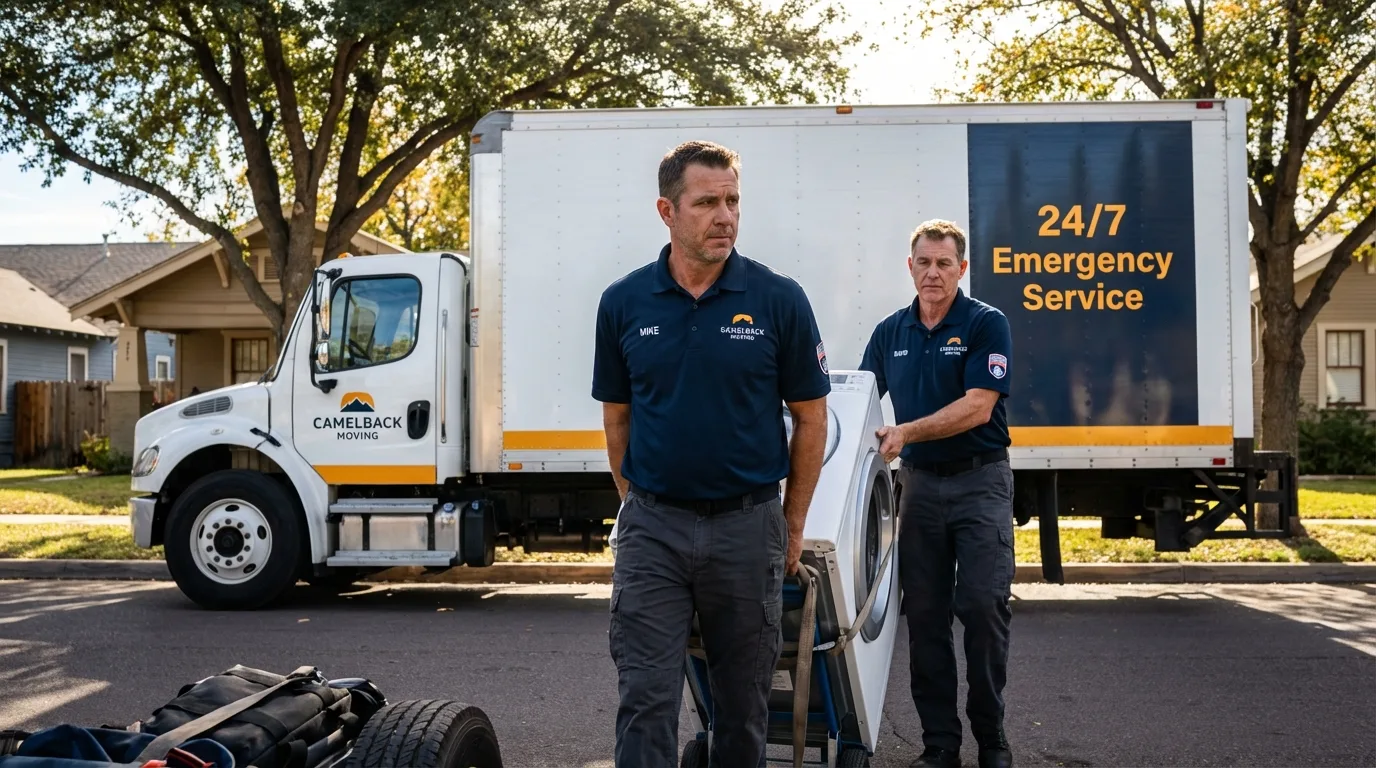 CamelBack Moving crew loading furniture in Harker Heights, TX